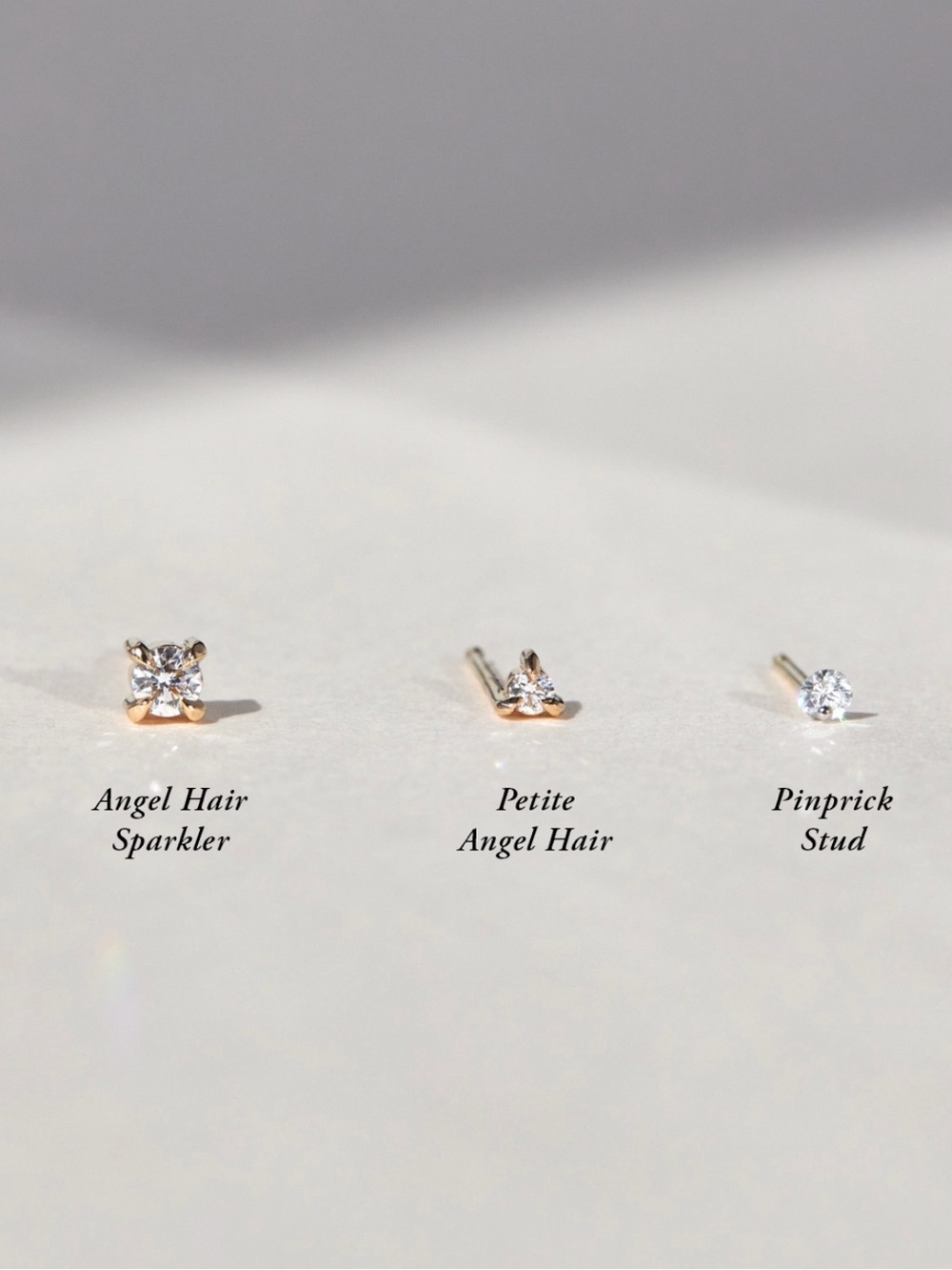 Catbird Petite Angel Natural Diamond Studs 14k Solid Gold - Picture 6 of 6